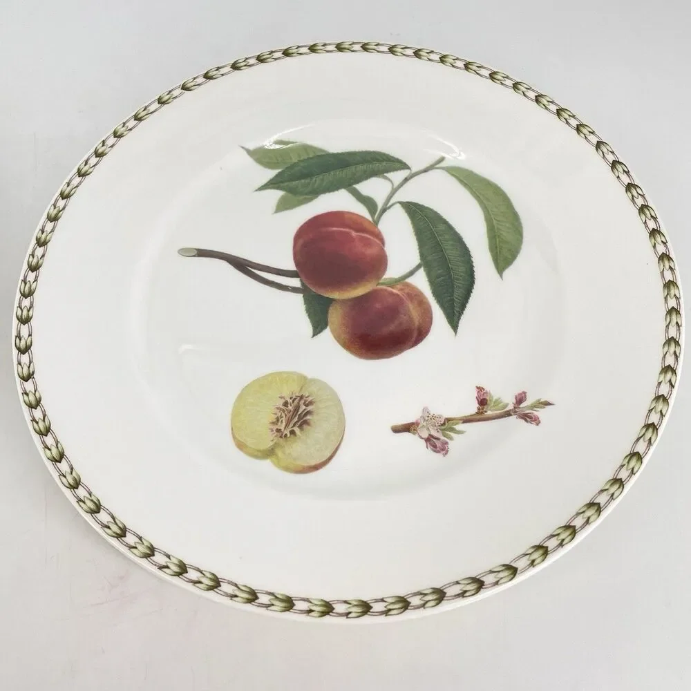 RHS Royal Horticultural Society Botanical Dinner Plates Set 2 India 10 7/8”